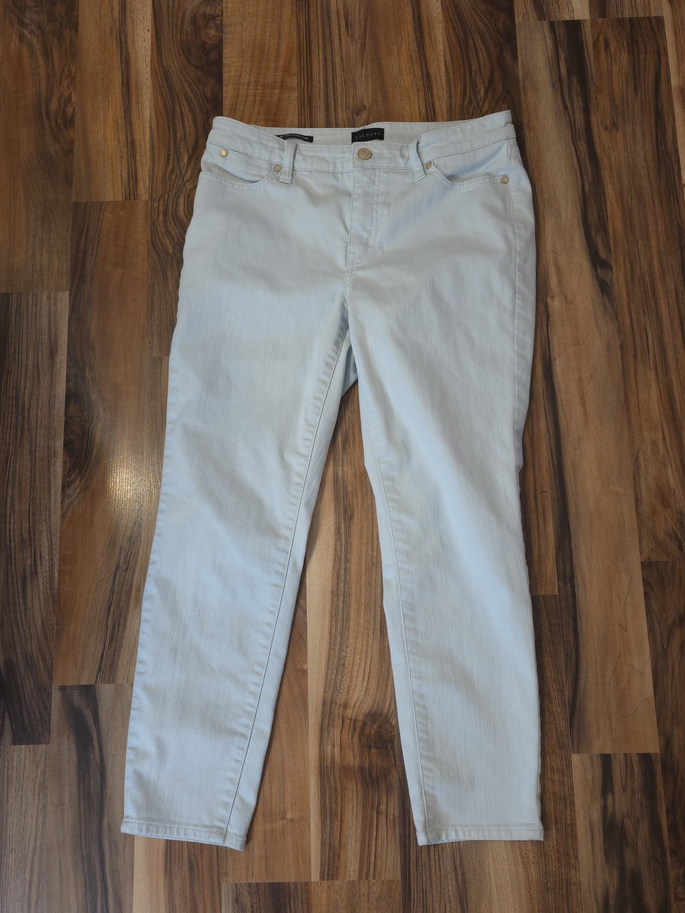 Talbots Size 8P Light Mint Blue Slim Ankle Jeans Petite Coastal Grand Preppy